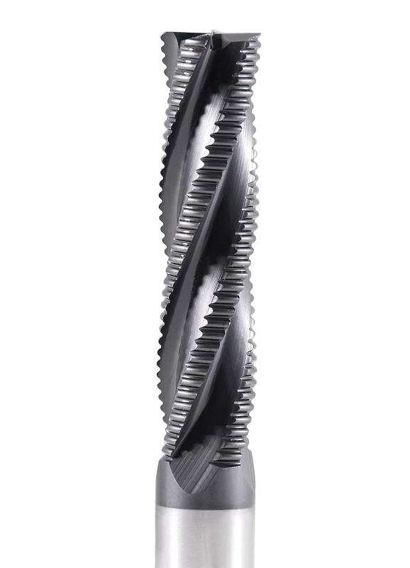 1/2 inch Dia, M42 8% Cobalt Tialn Roughing End Mill, Coarse Tooth, Center Cuttin