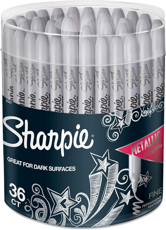 Metallic Permanent Markers, Fine Point, Silver, 36 Pack