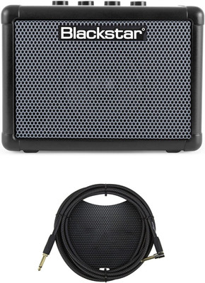 Fly 3 Bass Innovative Combo Amplifier (Black) Bundle with Right Angle Instrument