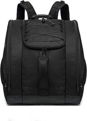 SoarOwl Ski Boot Bag  Skiing Travel Luggage, Excellent for One Size, black 