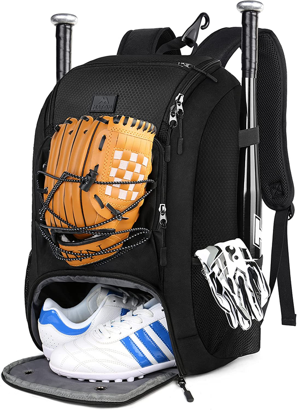 Baseball Backpack Softball Bat Bag With Shoes Compartment For Youth Boys Adults