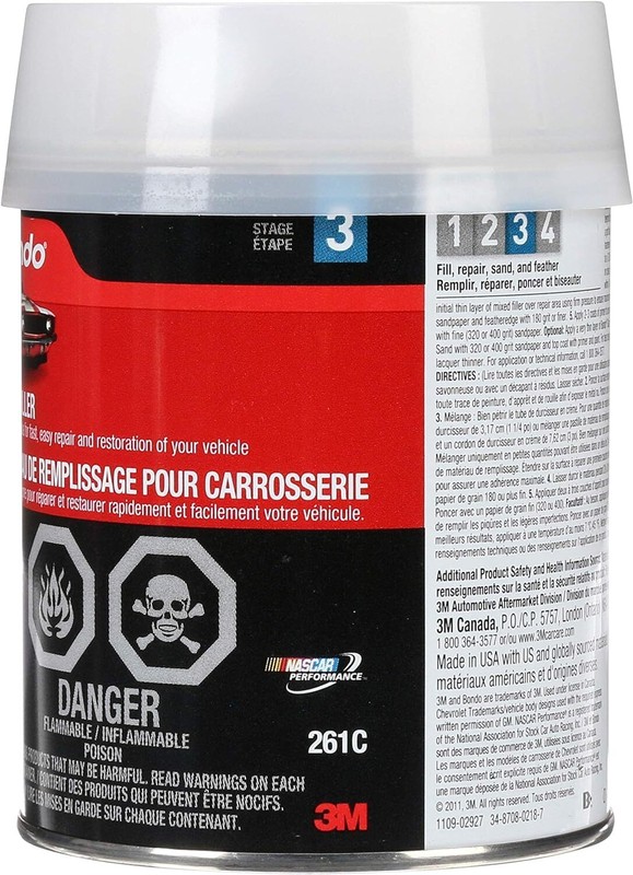 Bondo Body Filler, Original Formula for Fast, Easy Repair & Restoration of Your 