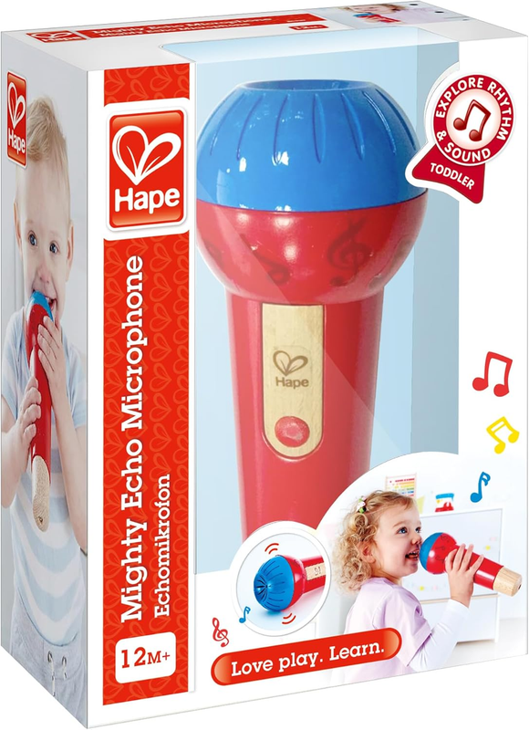 Hape Mighty Echo Microphone | Battery-Free Voice Amplifying Microphone Toy for K