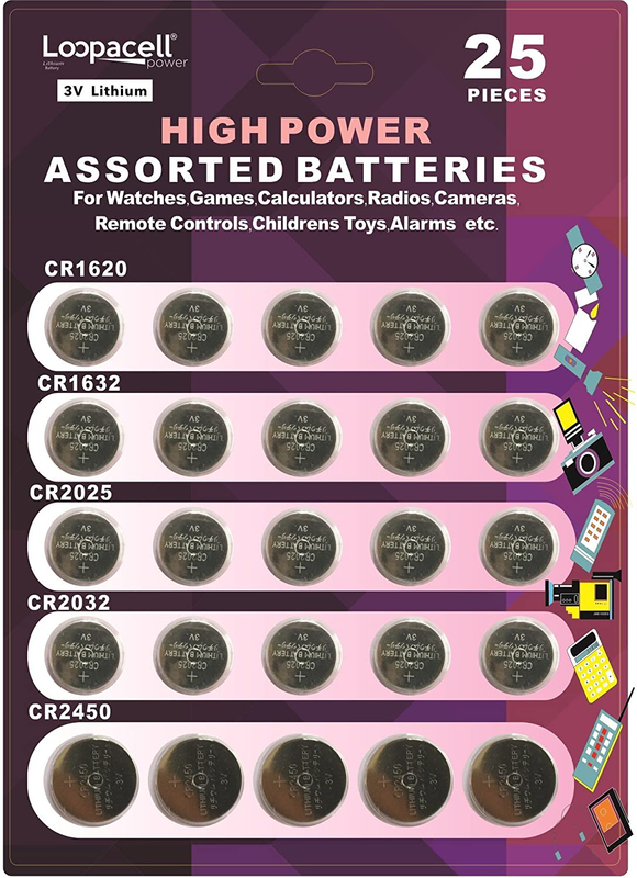 Loopacell High Power Button Cell 3V Lithium Assorted Battery
