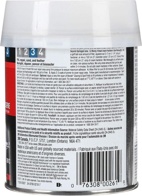 Bondo Body Filler, Original Formula for Fast, Easy Repair & Restoration of Your 