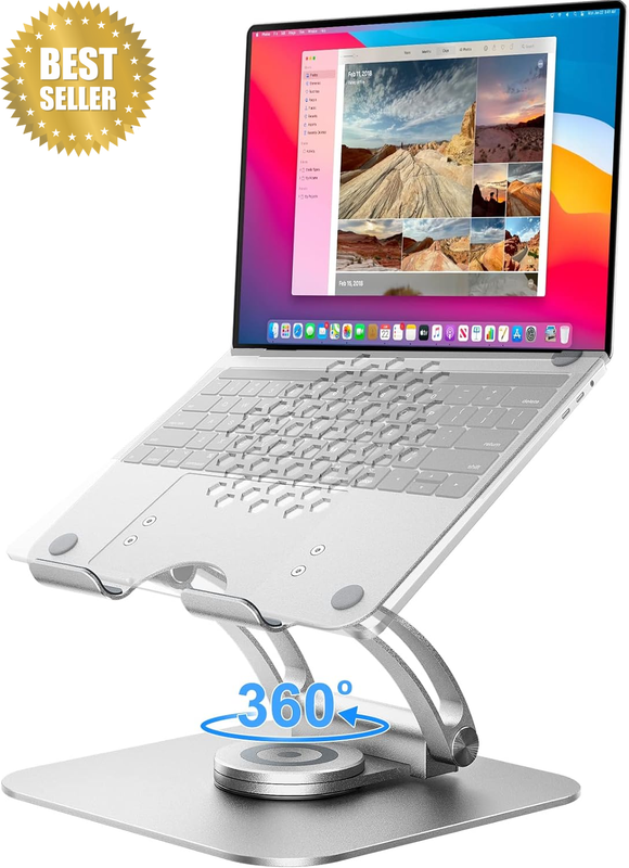 Swivel Laptop Stand for Desk, Adjustable Computer Stand Laptop Holder with 360°