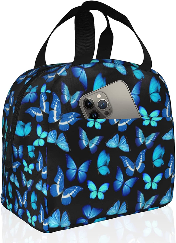 For Women With Blue Butterfly Print Cute Lunch Coo