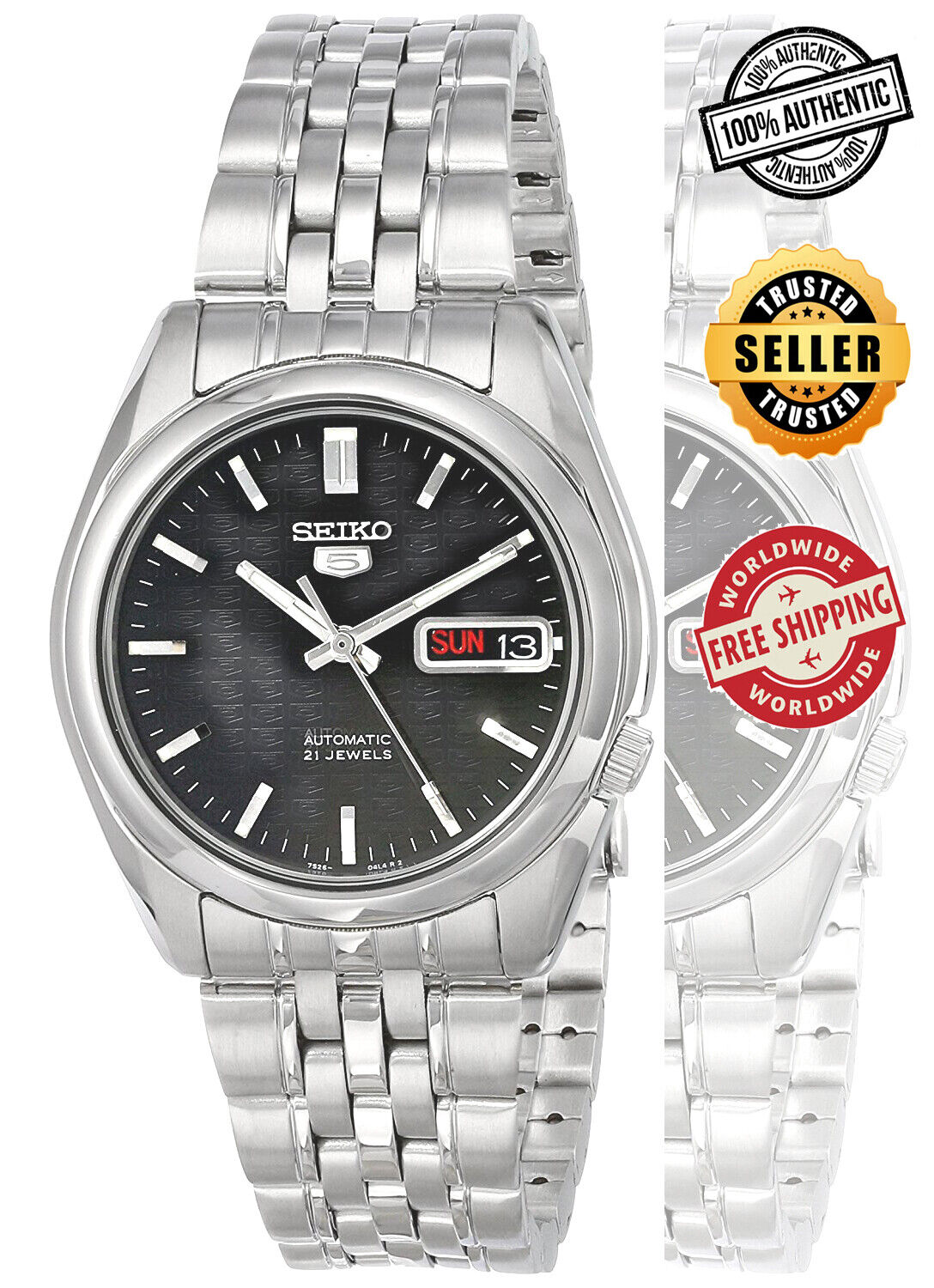 Seiko 5 Automatic SNK361 SNK361K1 Men See Through 21 Jewels Seiko 5 Automatic SNK361 SNK361K1 Men See Through 21 Jewels