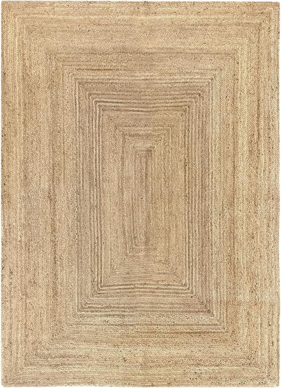 Jute Teppich Alhambra 160 x 230 cm Handgewebt 100% Naturfaser Teppich | UVP 210€