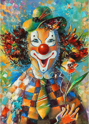 Jigsaw Puzzles for Adults 1000 Pieces, Clown Interlock Perfectly Letter on Back