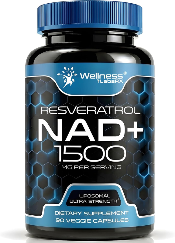 Wellness LABSRX Liposomal NAD Supplement, 1500Mg - NAD Resveratrol Supplement fo