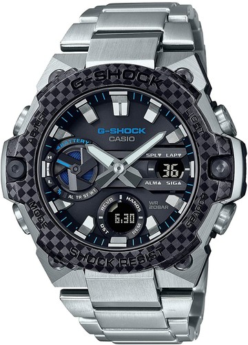 Pre-owned Casio G-shock G-steel Tough Solar Men's Watch Silver Gst-b400xd-1a2jf