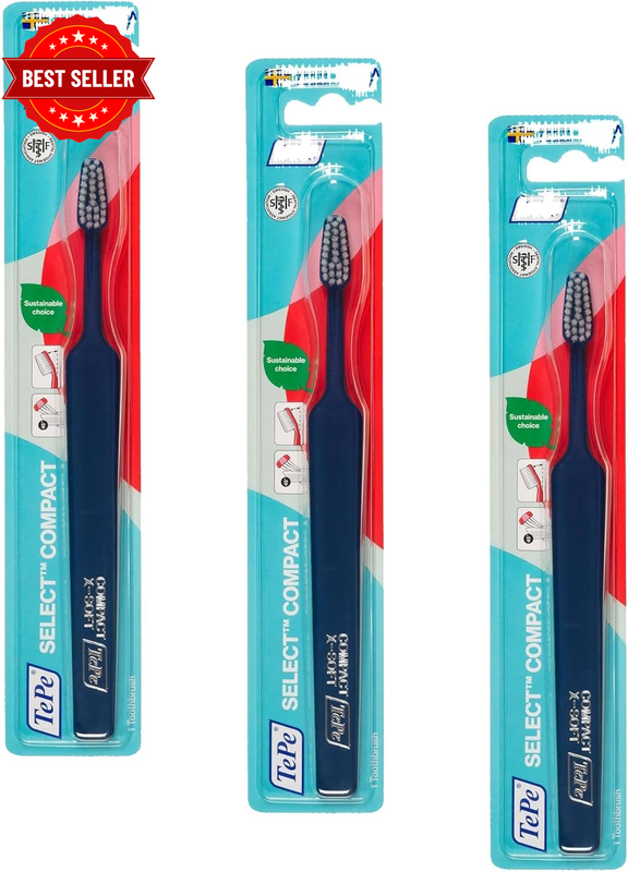 Select Compact Toothbrush, Extra Soft, Assorted Colours, 1Pc, Soft Bristle Tooth