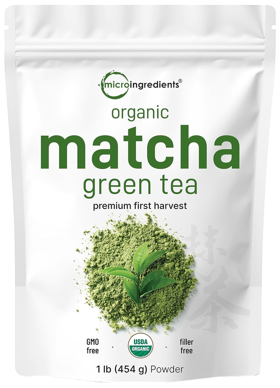 Organic Matcha Green Tea Powder, 1 Pound (16 Ounce), Culinary Grade, First Harve