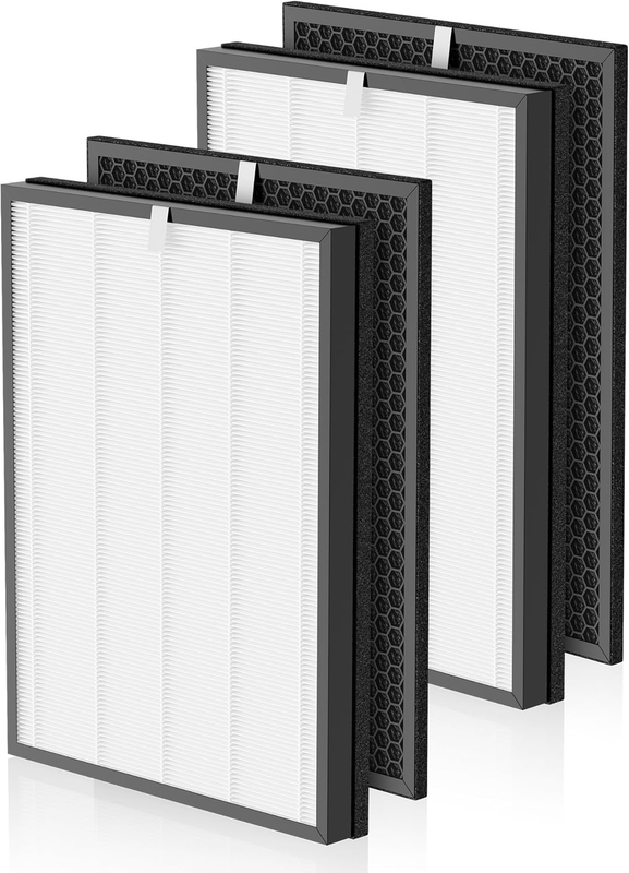 KH-H201 Replacement Filters Compatible with Green Air Encore Purifier, 2 High-Efficiency + 2 Activated Carbon Filter, 2-Pack