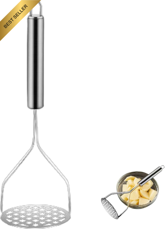 Stainless Steel Mashed Potato Masher, Fruit Vegetable and Meat Masher, Cooking K