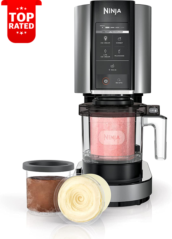 Creami Ice Cream Maker 3 Tubs Frozen Dessert Machine Gelato Sorbet Milkshake