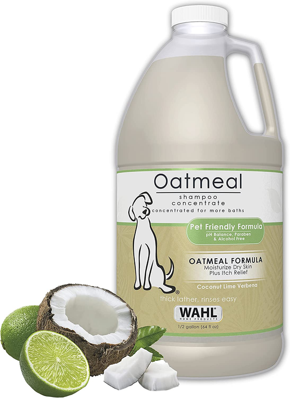Wahl USA Dry Skin & Itch Relief Pet Shampoo for Dogs – Oatmeal Formula with Coco