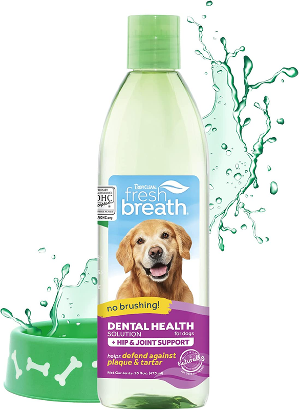 Tropiclean Fresh Breath Oral Care Water Additive for Dogs, 16Oz - Dog Breath Fr