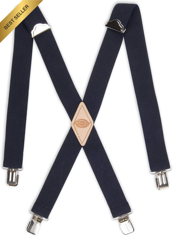 Men'S 1 1/2 Inch Solid Straight Clip Suspender