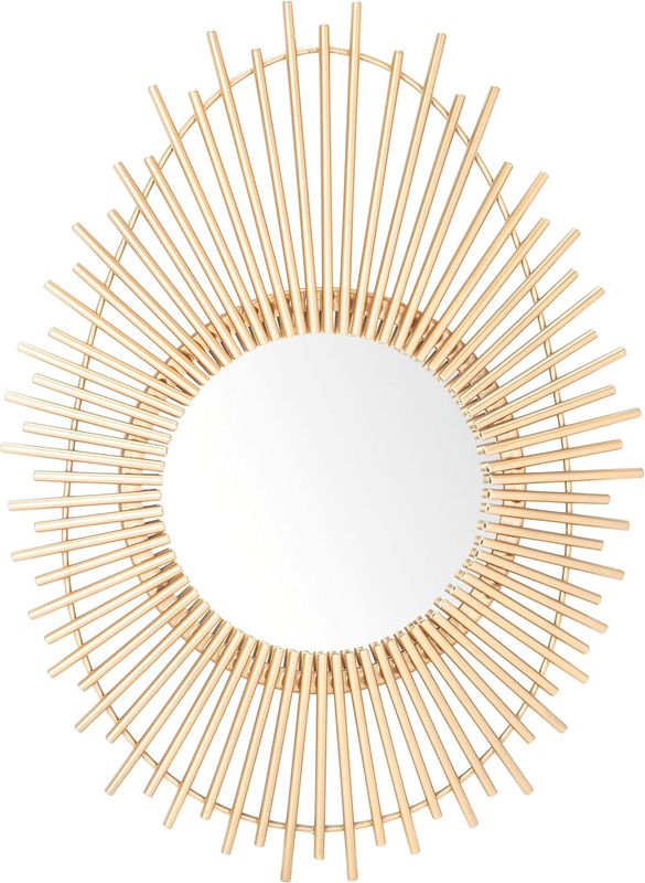 Home Harson Gold Oval Sunburst 26-Inch High Decorative Accent Mirror