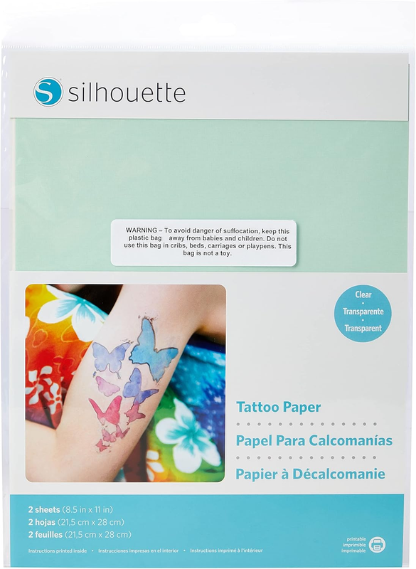 , Inc Temporary Tattoo Paper, 8.5X11 Inches, Basic