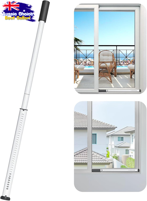 Sliding Door Security Bar 20-50in Adjustable | Patio Lock | Window Door Stopper