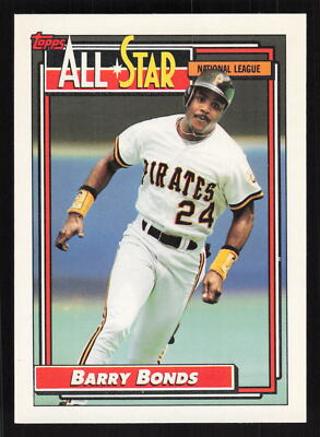 1992 Topps #390 Barry Bonds Card TCCCX