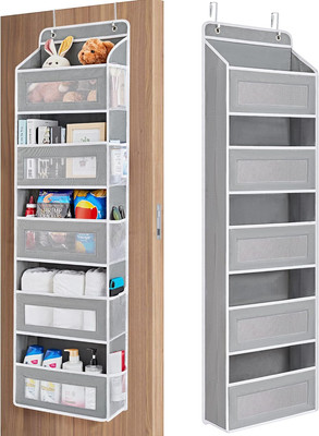over the Door Organizer Storage, 5 Shelf Hanging Door Organizer with 5 Large Cap