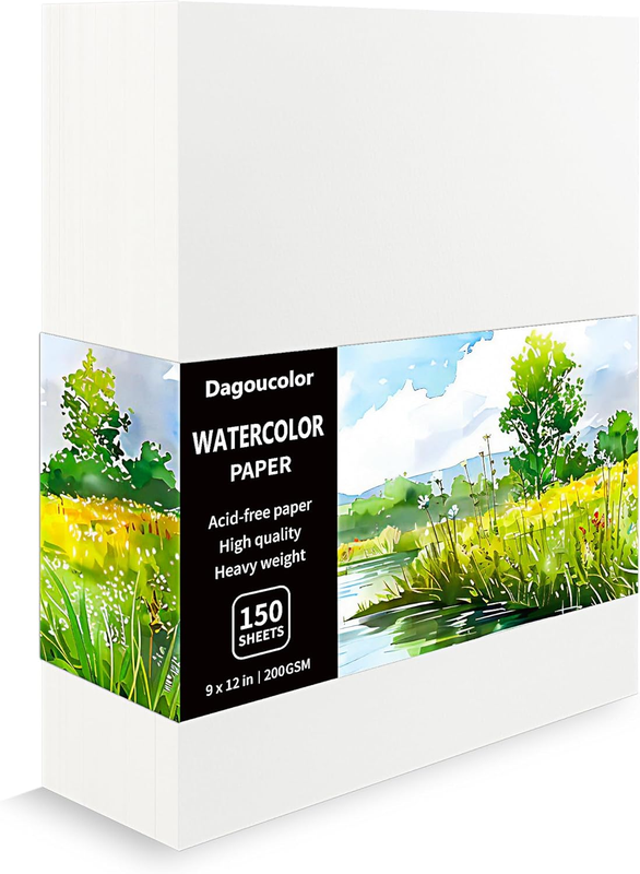Watercolor Paper, 200GSM, 30.5 * 22.9Cm (150 Sheet)