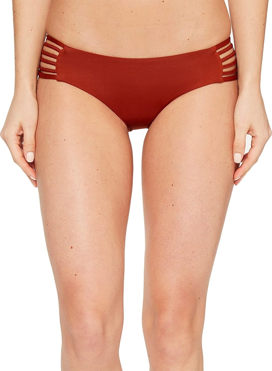 Vitamin A Womens 181973 Jaydah Braid Copper Bikini Bottom Swimwear Size M