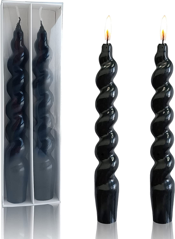 Ticks Short Taper Candles - Gedengni 2pcs Twisted Candlestic