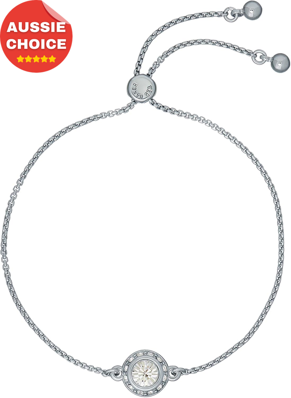 Soleta Sparkle Crystal Adjustable Bracelet Women Fashion Jewelry Gift