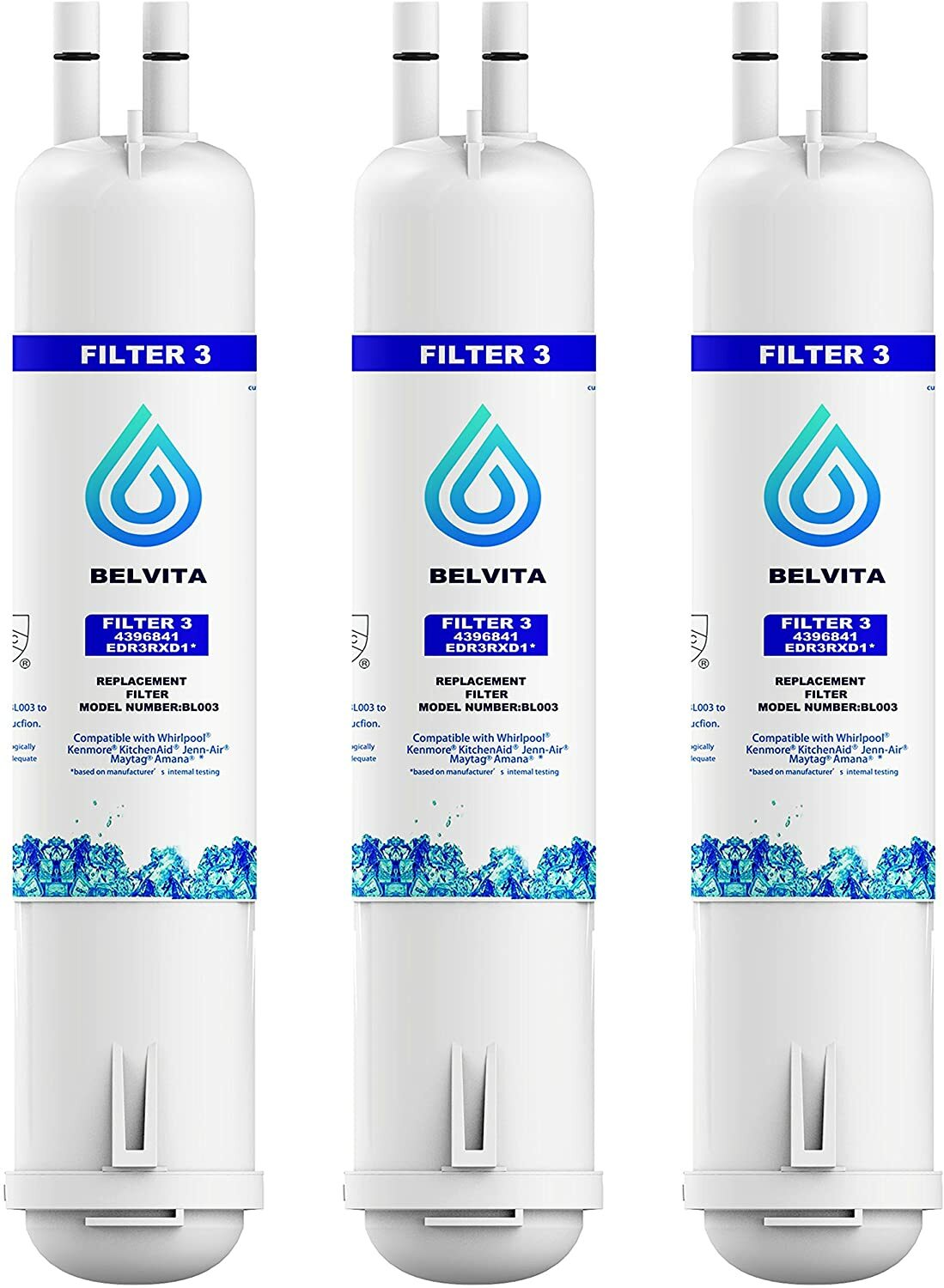 Lot de 3 filtres à eau pour réfrigérateur Compatible avec Kenmore 9083 9030