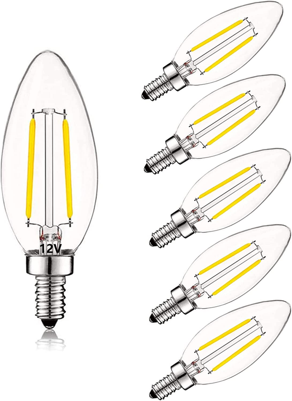 12V Candelabra LED Light Bulb Low Voltage 25 Watt Equivalent
