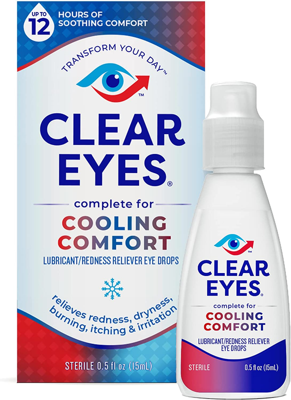 Clear Eyes Cooling Comfort Relief Eye Drops, 0.5 Fl Oz