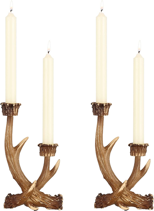 S, Rustic Candlestick Holders Farmhouse Decor Style For