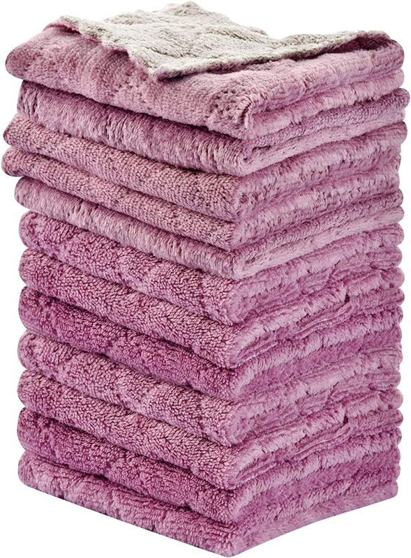 12PCS Super Absorbent Cleaning Cloths, Kitchen Towels Dish Towels, Multipurpose