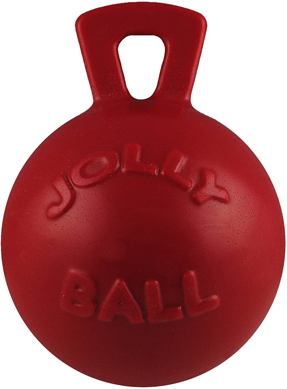 Jolly Pets Tug-N-Toss Heavy Duty Dog Toy Ball with Handle, 8