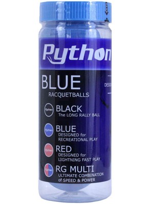 Python 3 Ball Can Blue Racquetballs Standard Color w/Tournament Quality 1