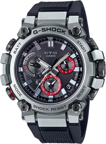 Pre-owned Casio G-shock Mt-g Mtg-b3000-1ajf Silver Solar Atomic Bluetooth Watch Men Japan