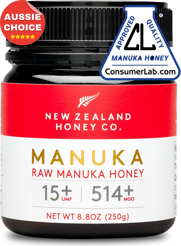 Raw Manuka Honey UMF 15+ MGO 514+ 250g Pure New Zealand Natural Sweetener