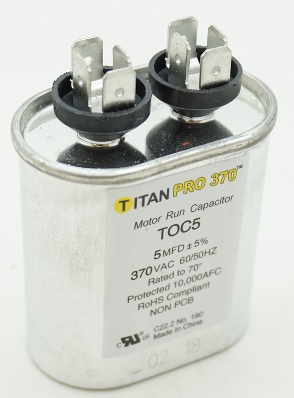 Run Capacitor 370V 5MFD Oval for Titan PRO