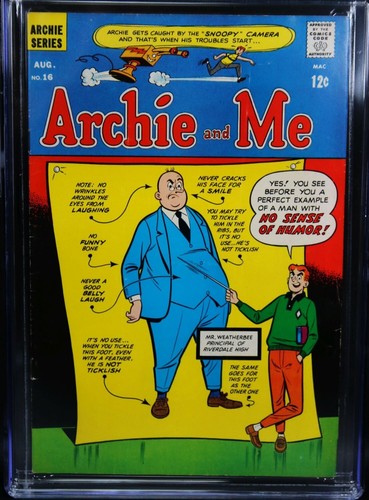 Archie and Me #16 CGC 6.0 OW/W August, 1967 Snoopy Camera Cover Archie Comics