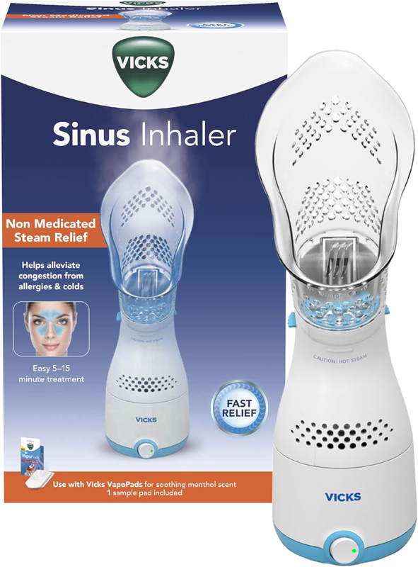 Personal Sinus Steam Inhaler, Fast, Targeted Steam Relief fo