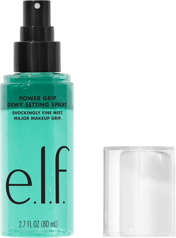 Power Grip Dewy Setting Spray, Ultra Fine Mist Made With Hyaluronic Acid, Grips
