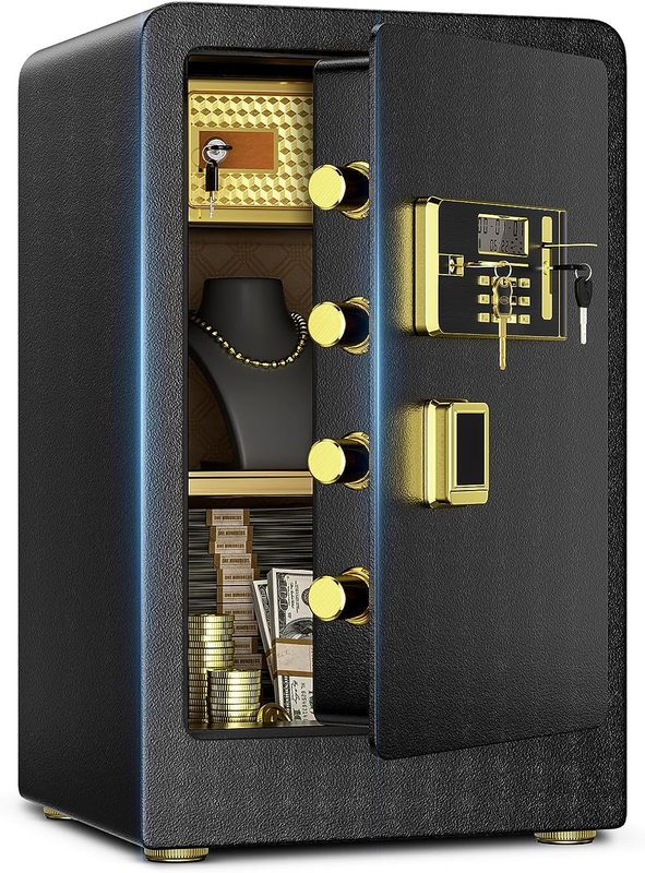 Home Safe Fireproof Waterproof, 4.0 Cub Large Security Safe with Fireproof Docum