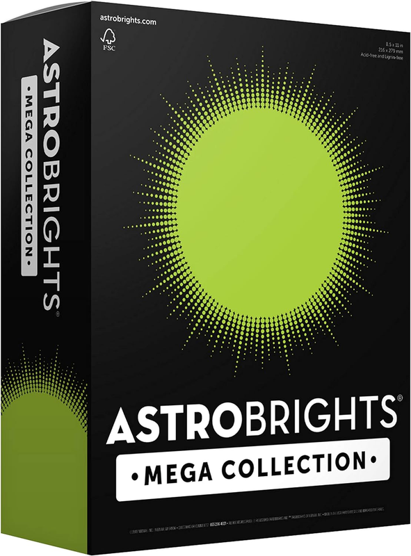 Mega Collection, Colored Paper, Bright Green, 625 Sheets, 24 Lb/89 Gsm, 8.5