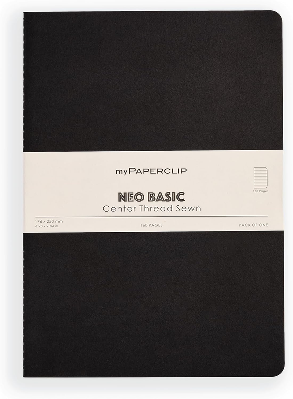 Neobasic Ruled B5 Notebook | 80 GSM, 160 Pages | 250 GSM Soft Card Cover | B5 (6