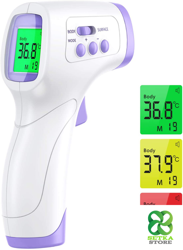 Wawech Termometro febbre infrarossi 2 in 1 Termoscanner professionale per febbre Misuratore temperatura corporea Termometro digitale Memorizza 99 letture per adulti neonati bambini